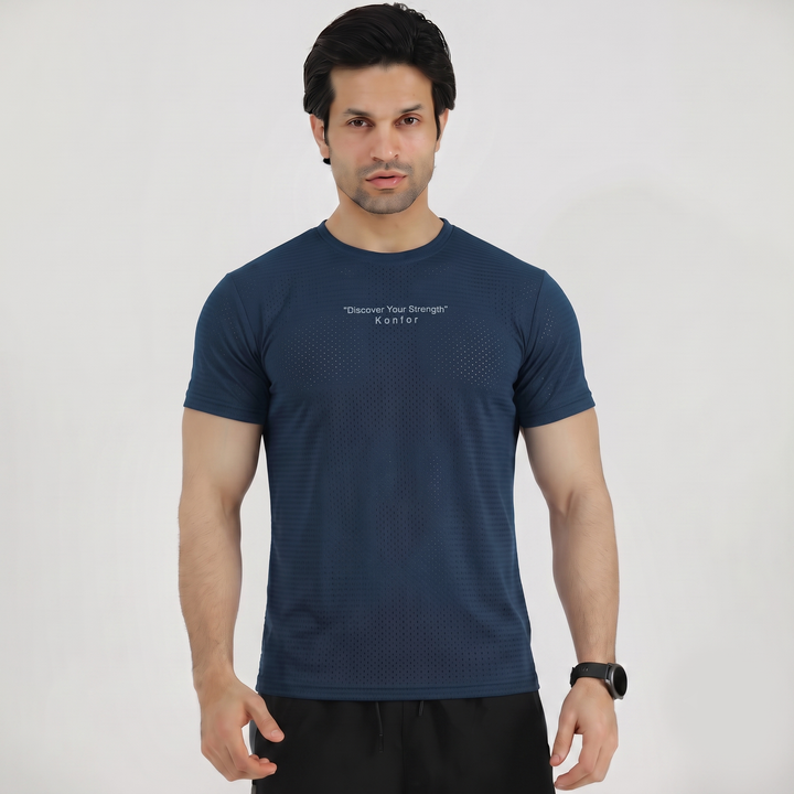 Discover Box Mesh Blue T-Shirt