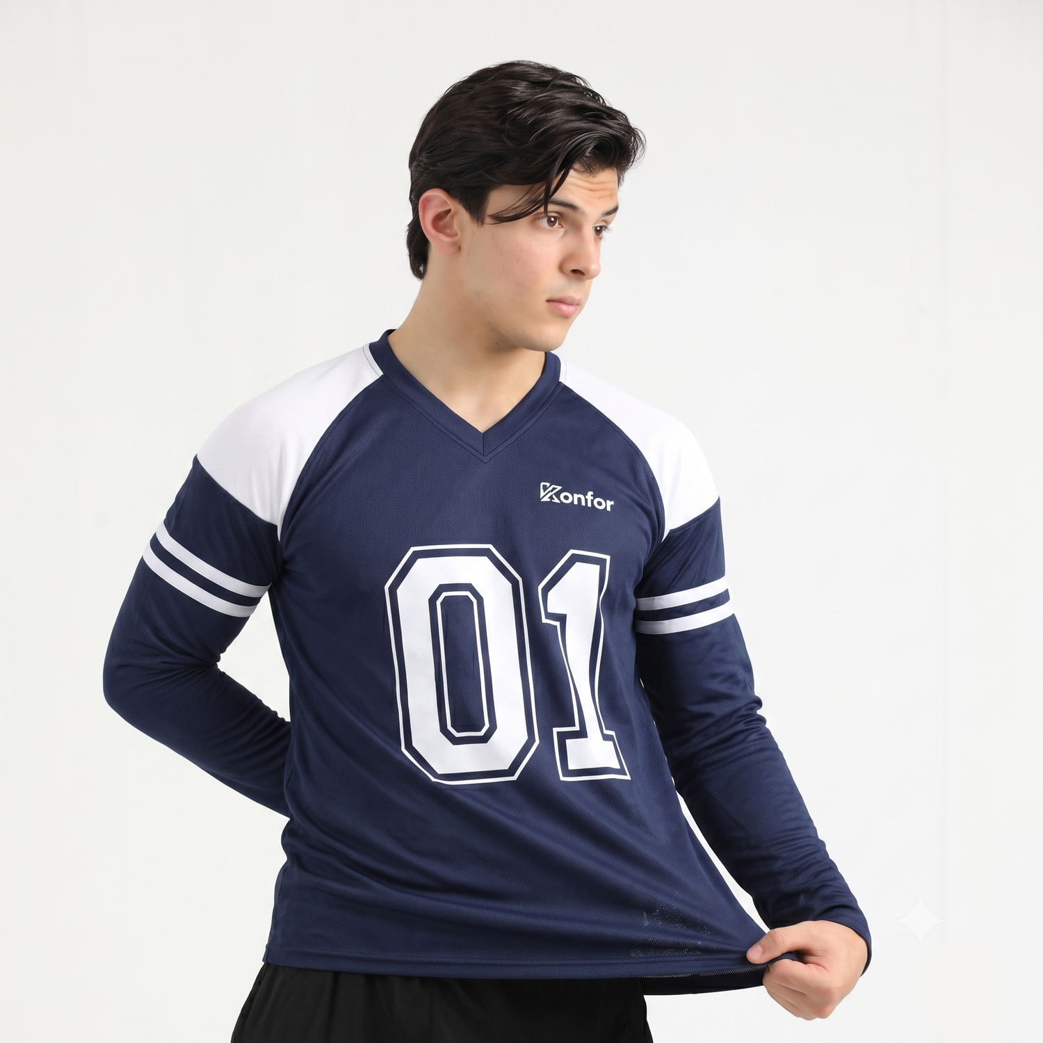 Football Sport Navy Full Sleeve T-Shirt