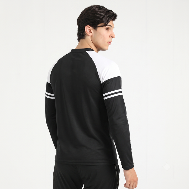 Football Sport Black Full Sleeve T-Shirt