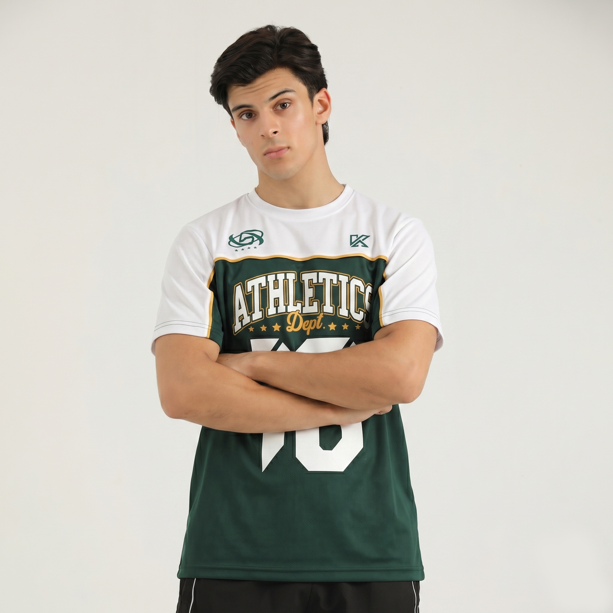 Athletic Dept Green & White T-Shirt - Messi 10 Number Jersey - Konfor