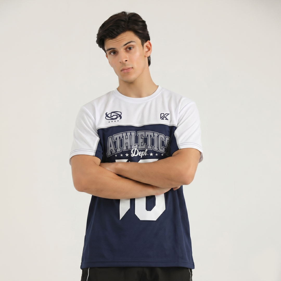 Athletic Dept Blue &amp; White T-Shirt