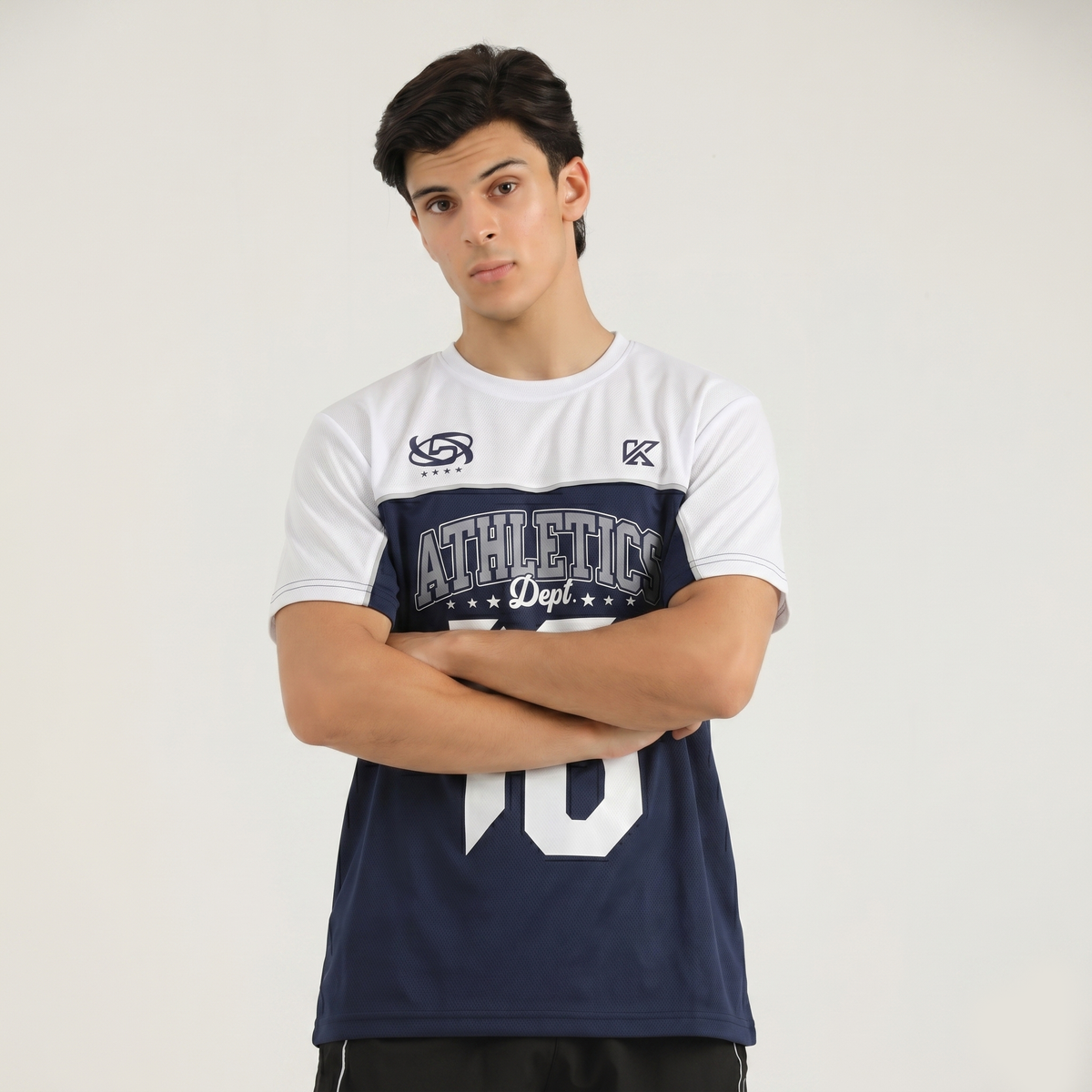 Athletic Dept Blue & White T-Shirt - Messi 10 Number Jersey - Konfor