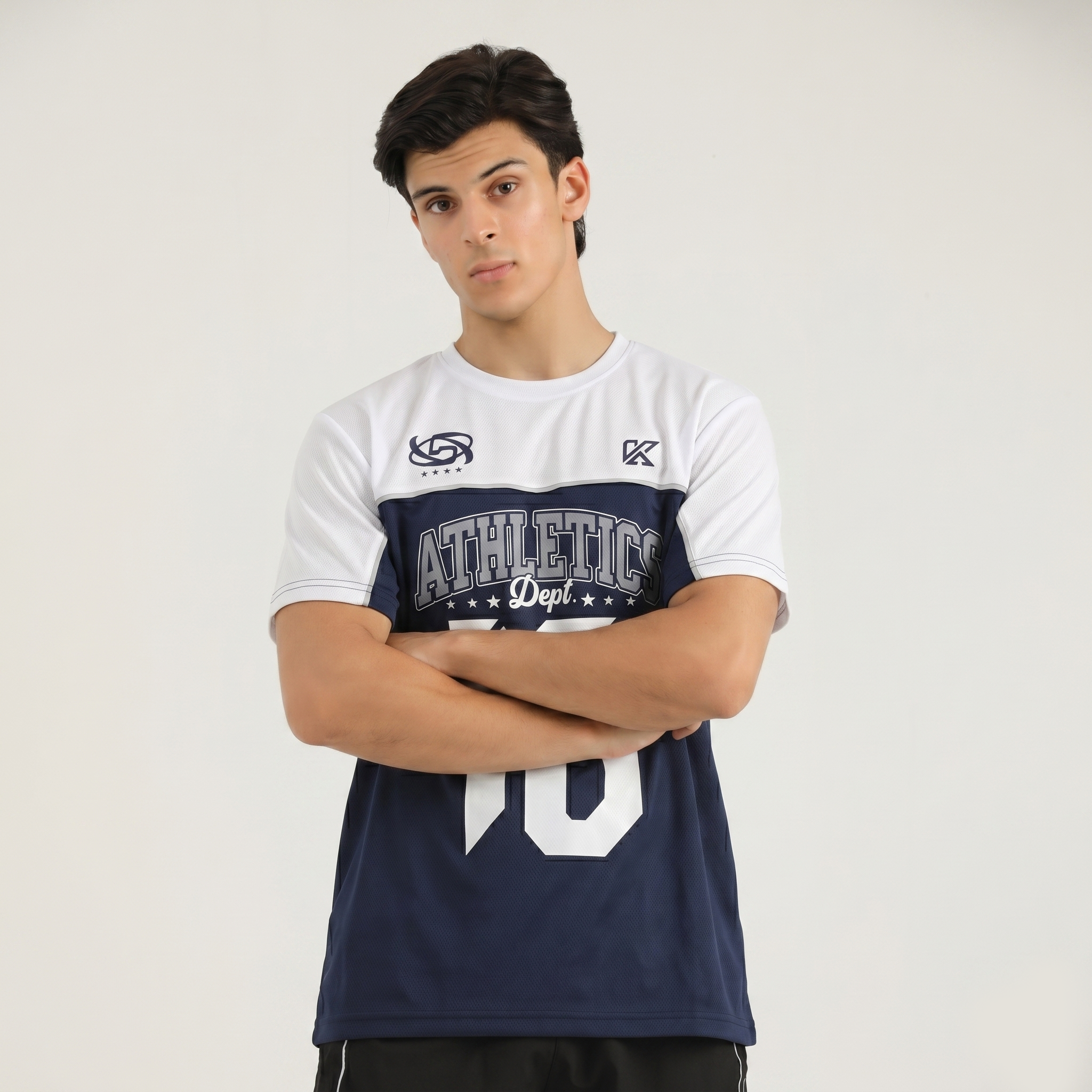 Athletic Dept Blue & White T-Shirt - Messi 10 Number Jersey - Konfor
