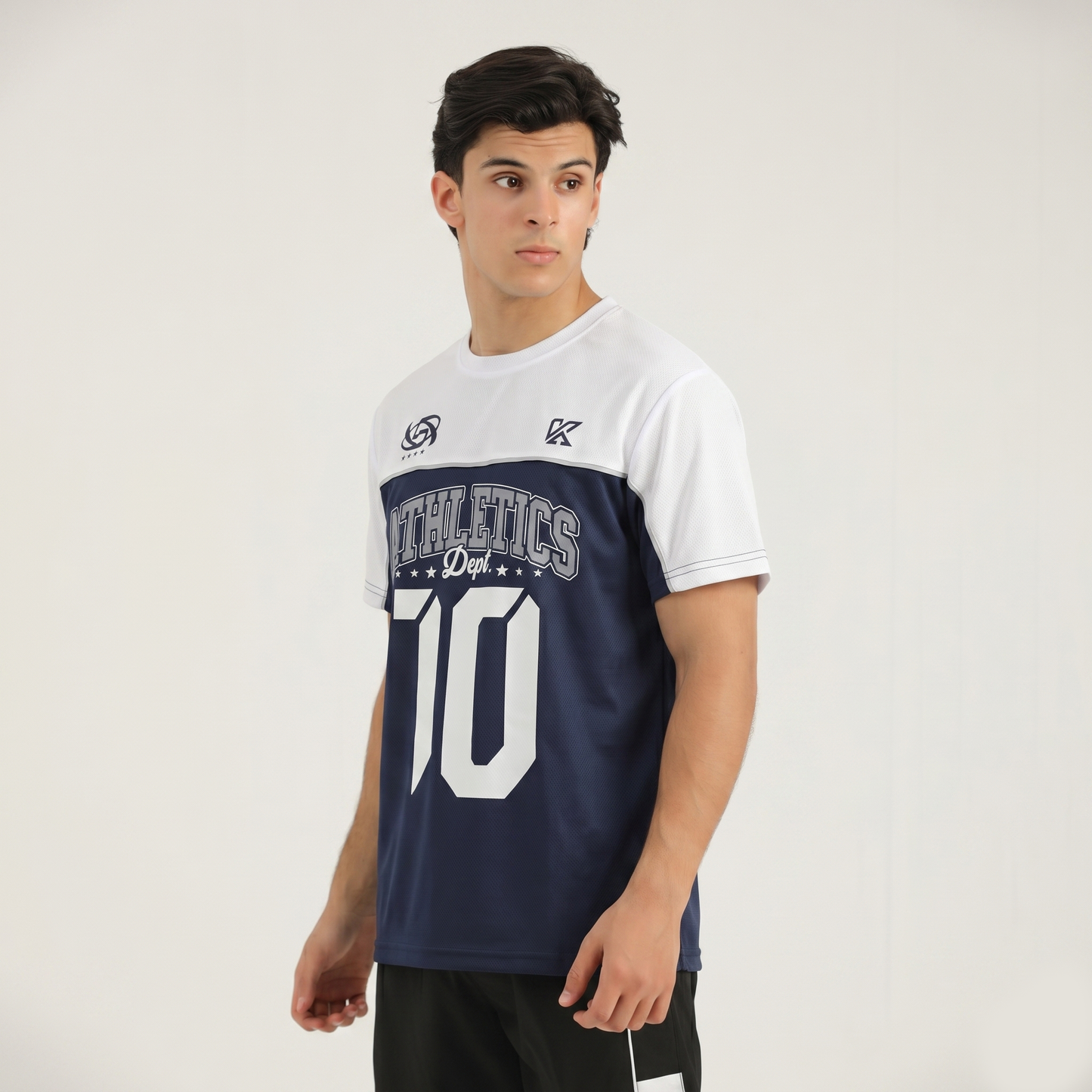 Athletic Dept Blue & White T-Shirt - Messi 10 Number Jersey - Konfor