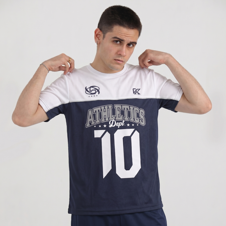 Athletic Dept Blue & White T-Shirt