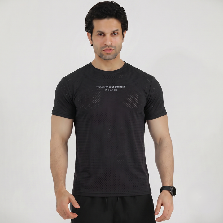 Discover Box Mesh Black T-Shirt