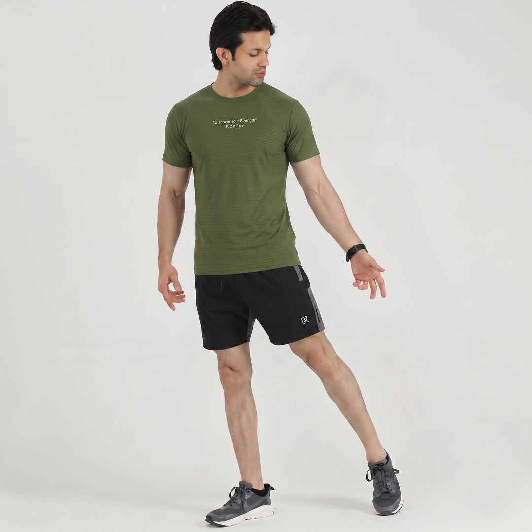 Discover Box Mesh Olive T-Shirt