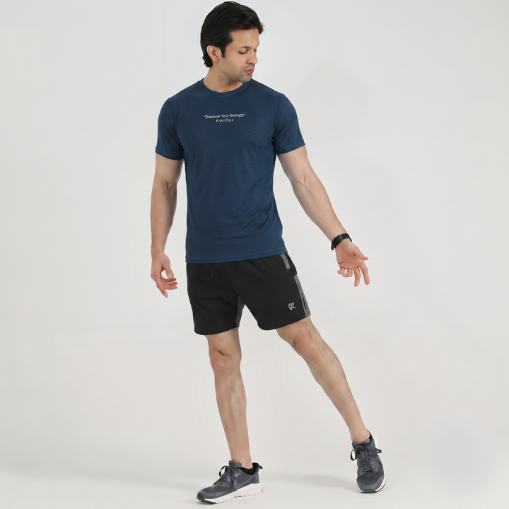 Discover Box Mesh Blue T-Shirt