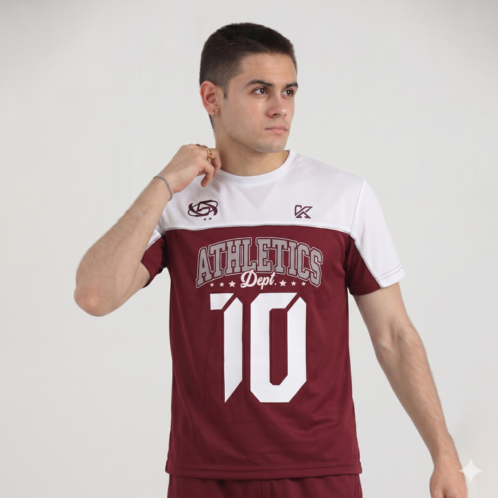 Athletic Dept Maroon & White T-Shirt