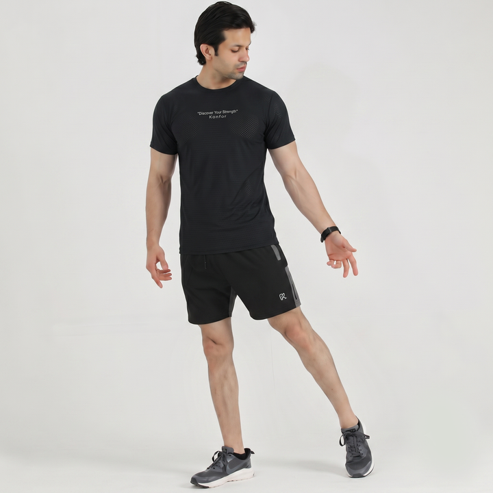 Discover Box Mesh Black T-Shirt