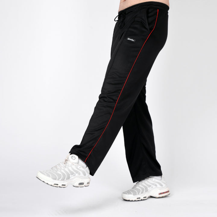 GlamGrid black baggy trousers for men