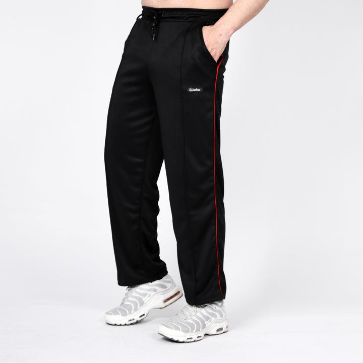 GlamGrid black baggy trousers for men