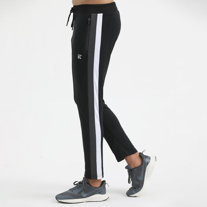 Huxley black and white grey Panal DryFit Trouser for man by konfor 