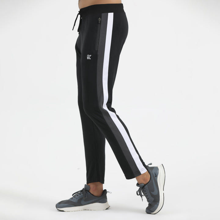 Huxley black and white grey Panal DryFit Trouser for man by konfor 
