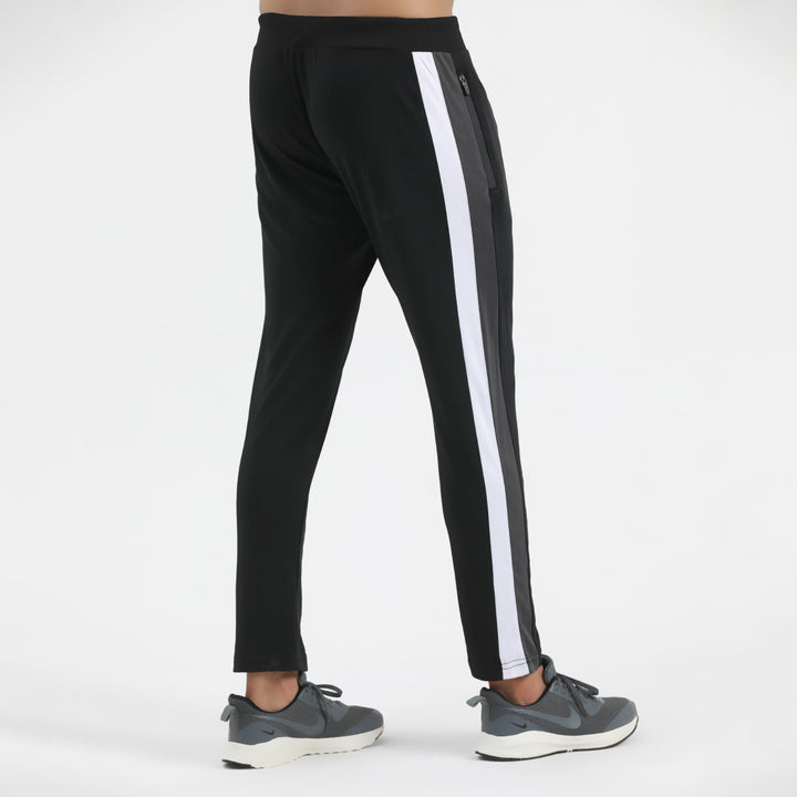 Huxley black and white grey Panal DryFit Trouser for man by konfor 