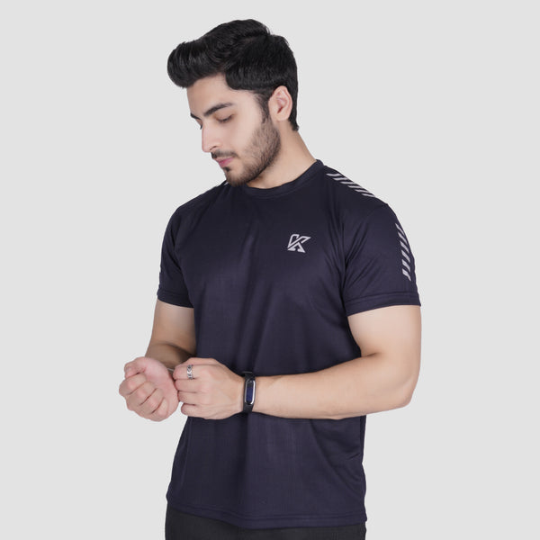 Hydro Navy Blue T-Shirt for men, athletic sportswear.
