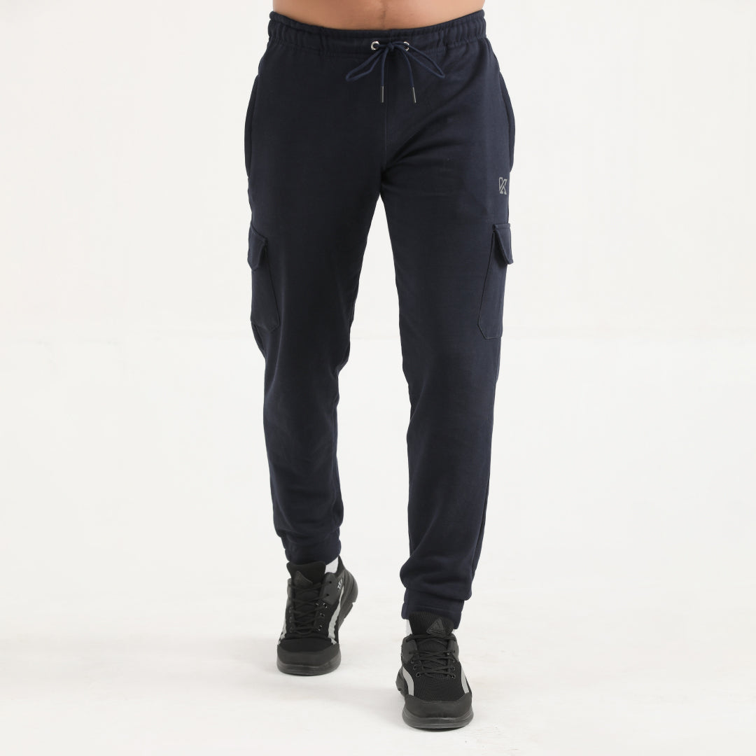 Indigo Expedition navy and side pocket Cargo Pants for man by konfor  