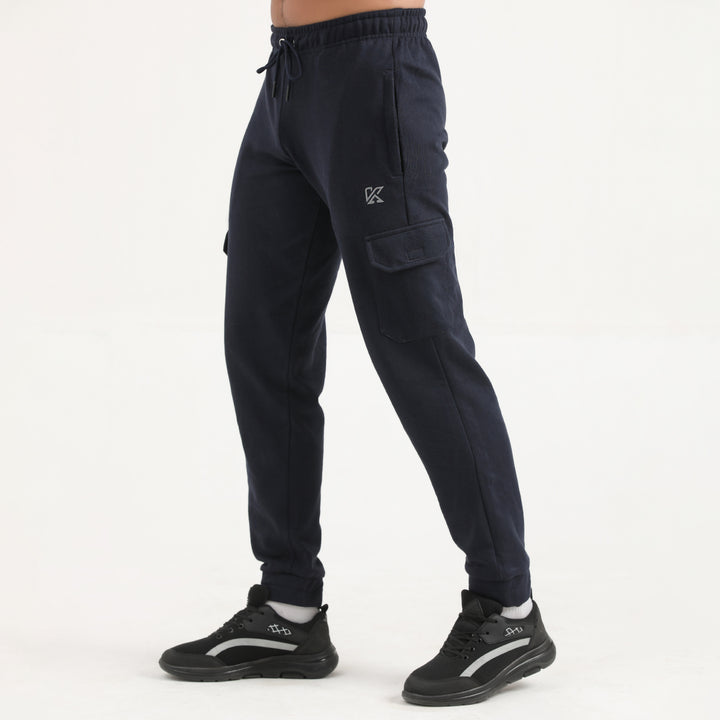 Indigo Expedition navy and side pocket Cargo Pants for man by konfor  