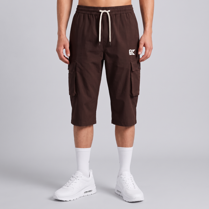 Men’s Relaxed Fit Brown Bermuda Cargo Shorts