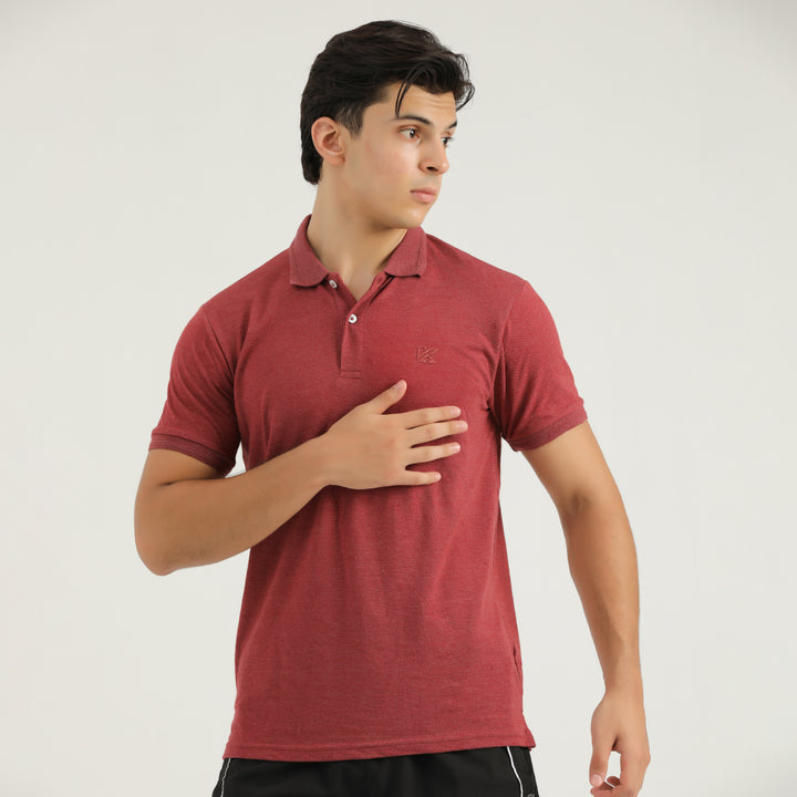Milano Light Coral Classic Polo for Men by konfor 