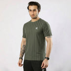 Zyron Mesh Green T-Shirt for Men