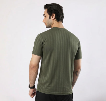 Zyron Mesh Green T-Shirt for Men