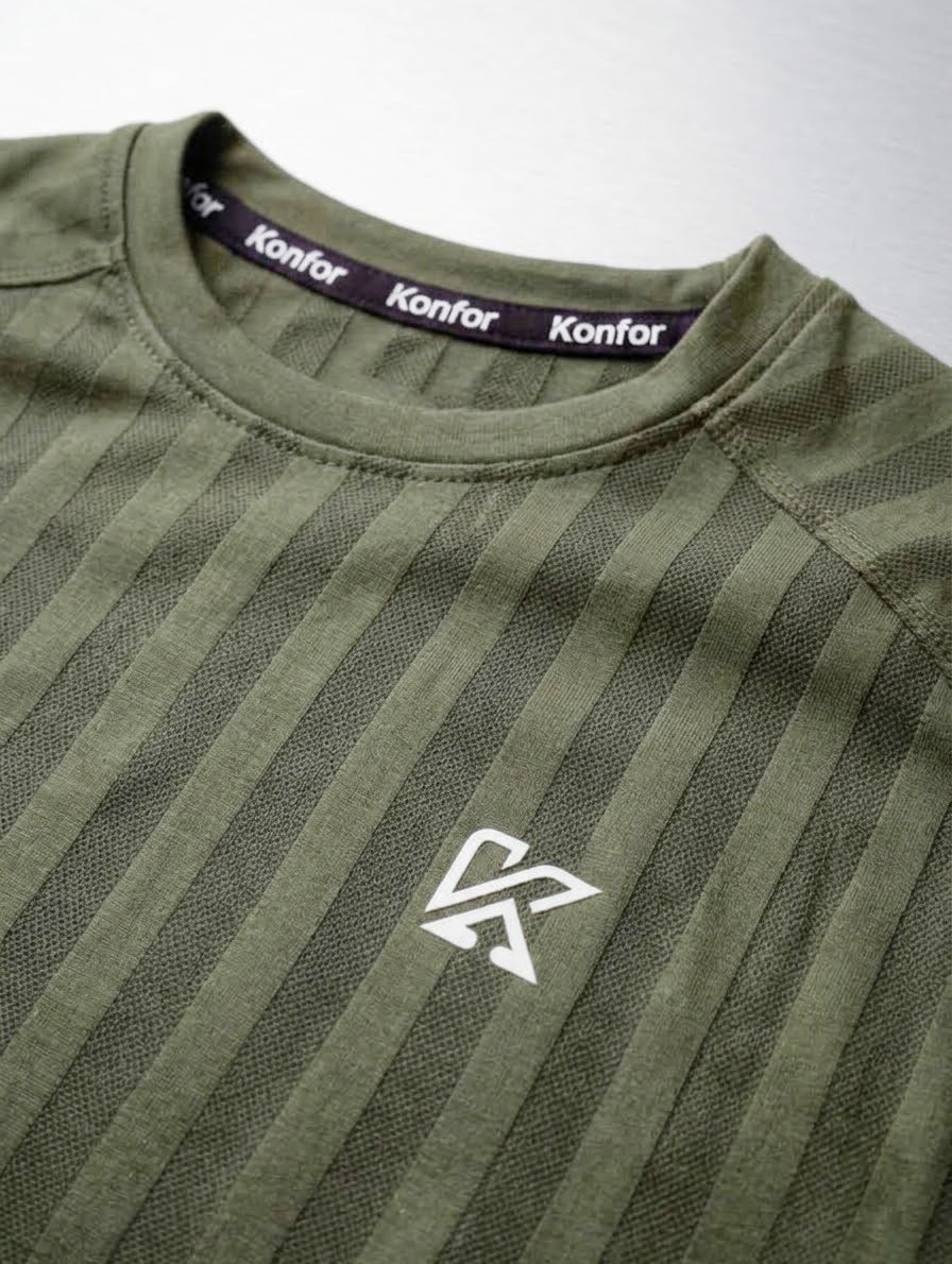Zyron Mesh Green T-Shirt for Men