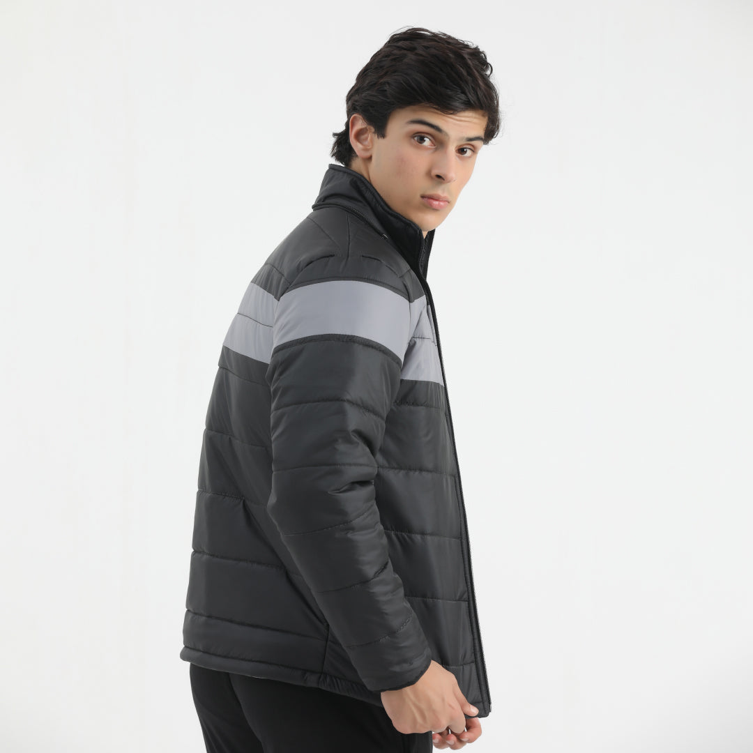 Panther full sleeve puffer jacket for men, stylish and insulated.