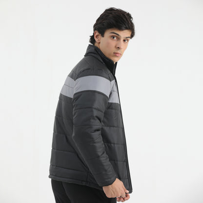 Panther full sleeve puffer jacket for men, stylish and insulated.