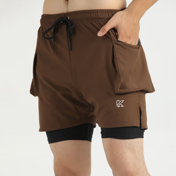 Performa  brown and side pocket  Layer Short for man by konfor 