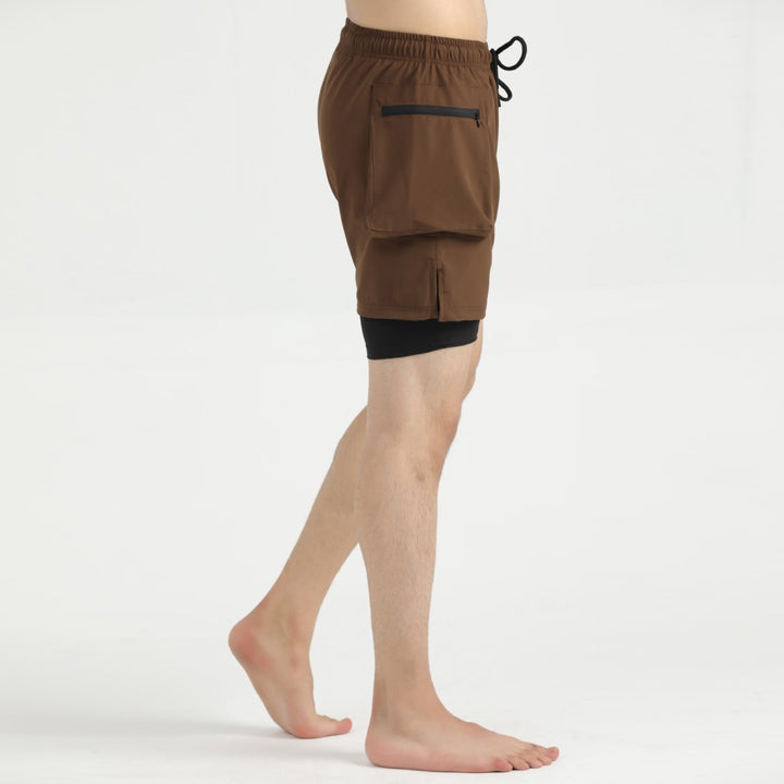 Performa  brown and side pocket  Layer Short for man by konfor 