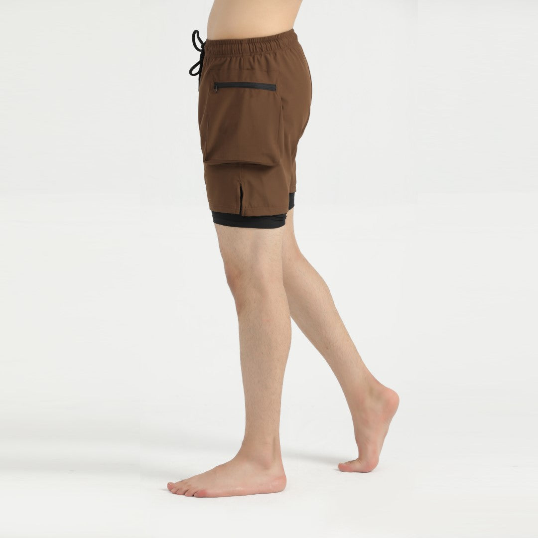Performa  brown and side pocket  Layer Short for man by konfor 