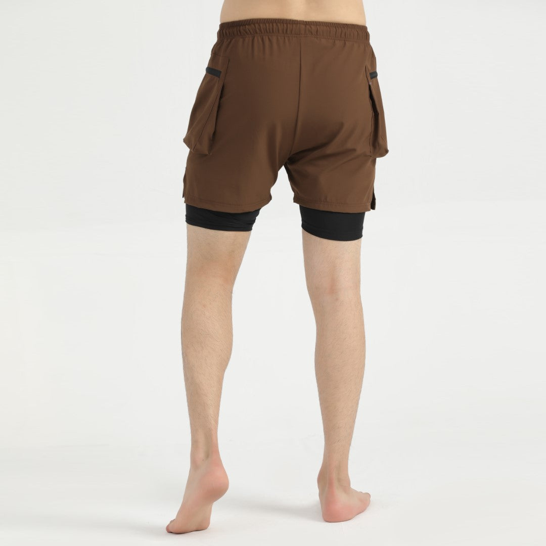 Performa  brown and side pocket  Layer Short for man by konfor  