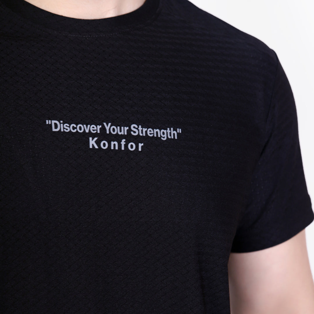 Black t-shirt with &