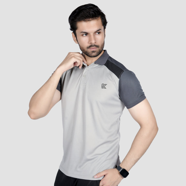 Plush Threads Dri-fit Polo Shirt for men, blending style and comfort.