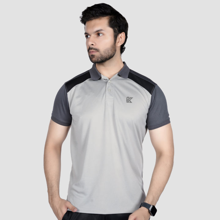 Plush Threads Dri-fit Polo Shirt for men, blending style and comfort.