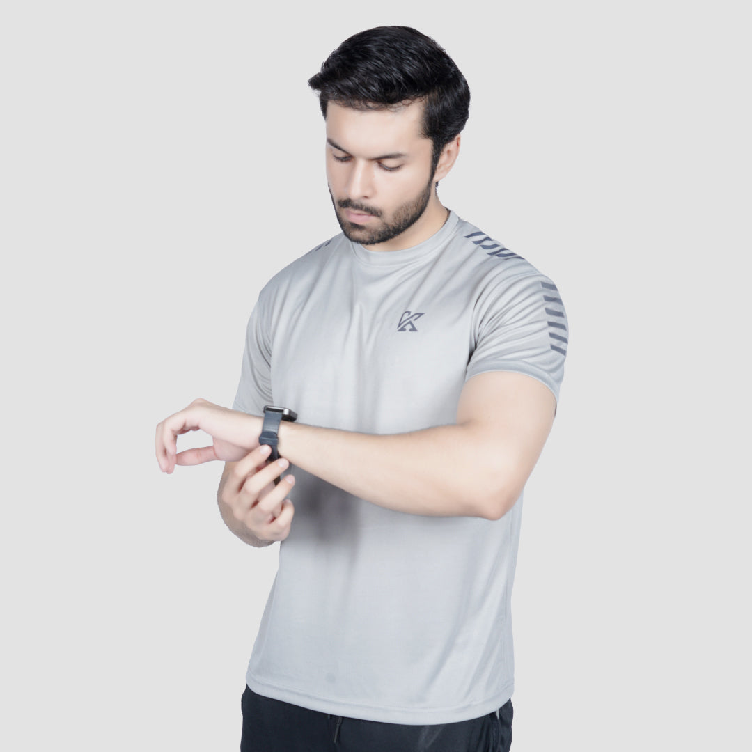 Power Flex T-Shirt for men, stretchable fitness tee.