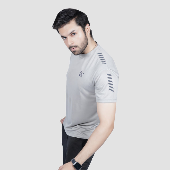 Power Flex T-Shirt for men, stretchable fitness tee.