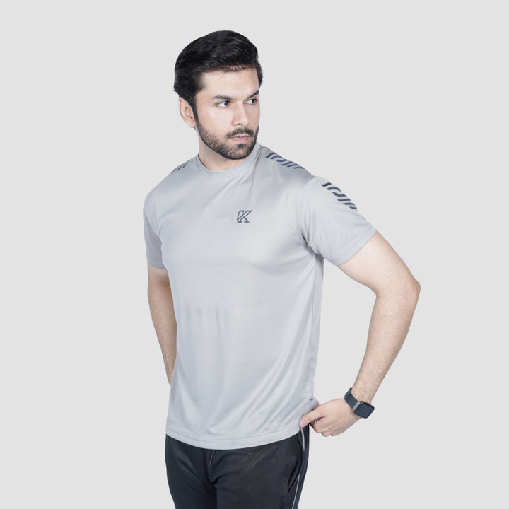 Power Flex T-Shirt for men, stretchable fitness tee.