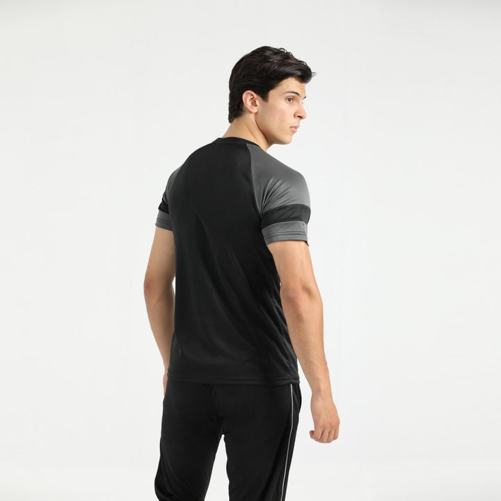 Radiance black and grey Dri-fit T-Shirt for man by konfor 