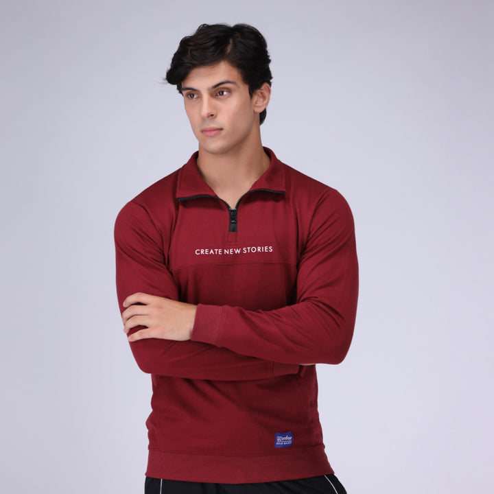 Scottish mock neck for men, premium men’s upper jacket.