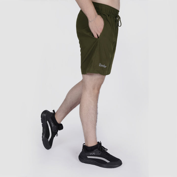 Stretch Olive-Green Shorts for men – plus size comfortable shorts for big men in Pakistan