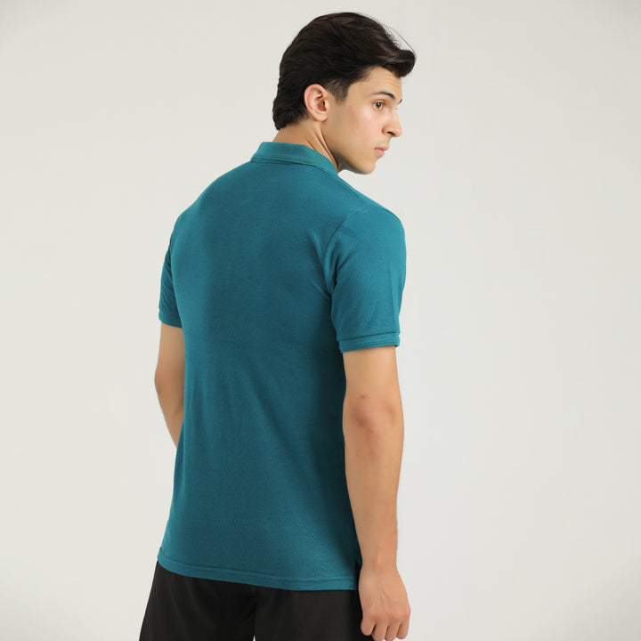 Teal Green Classic Polo for Men by  konfor 
