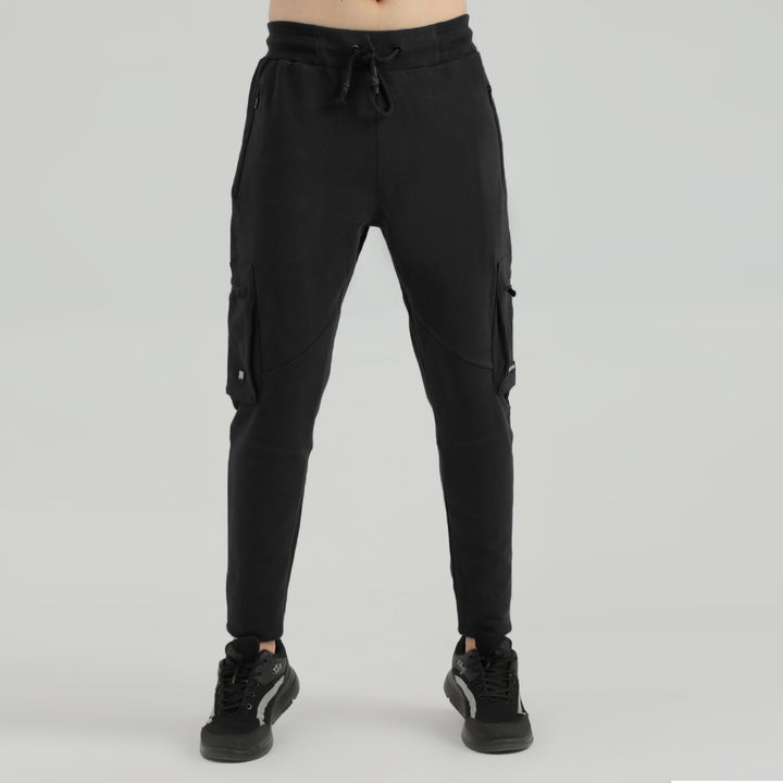 Thread black and side pocket  Terry Trouser  for man by konfor 