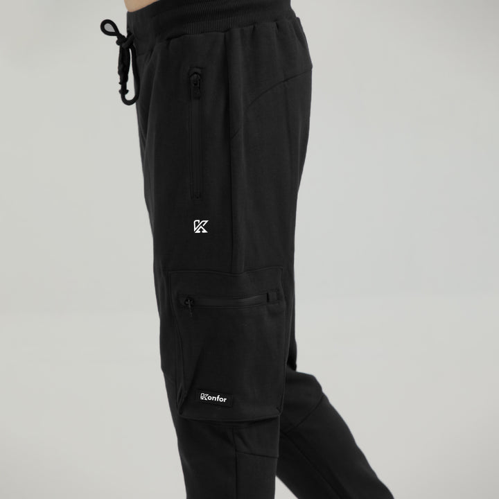 Thread black and side pocket  Terry Trouser  for man by konfor 