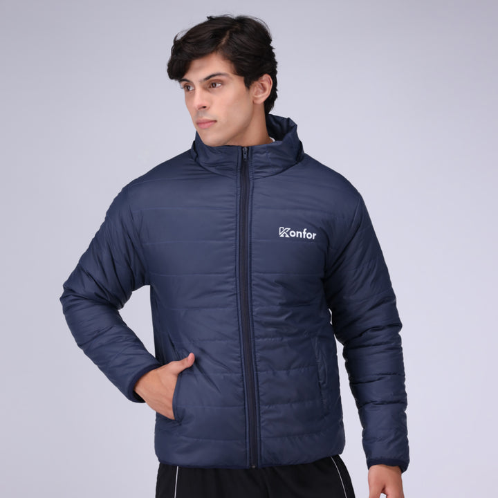 Togs Blue Full Sleeve Puffer Jacket