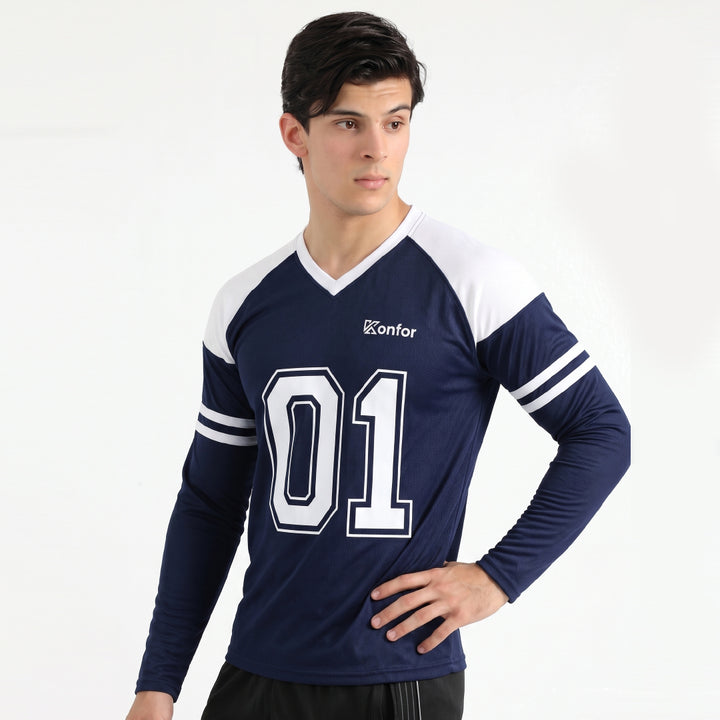 Football Sport Navy Full Sleeve T-Shirt
