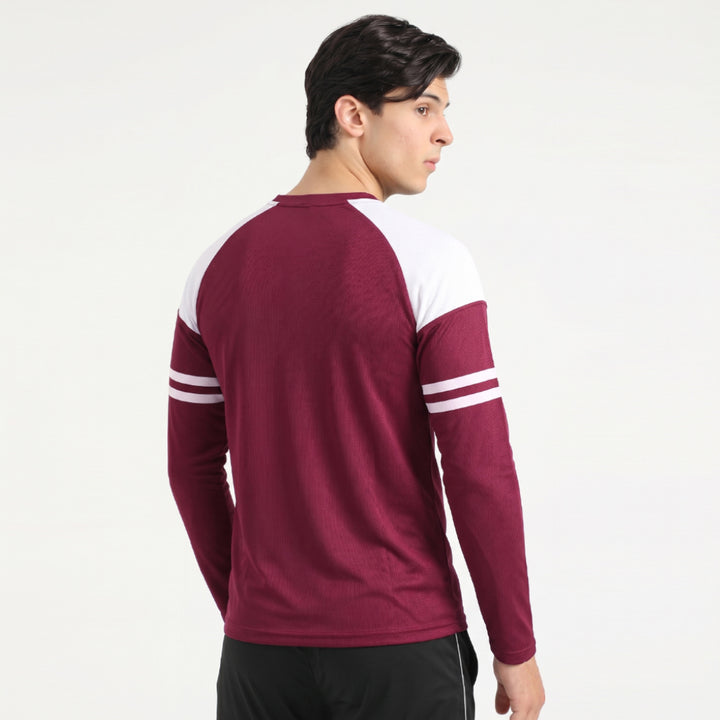 Football Sport Mahroon Full Sleeve T-Shirt