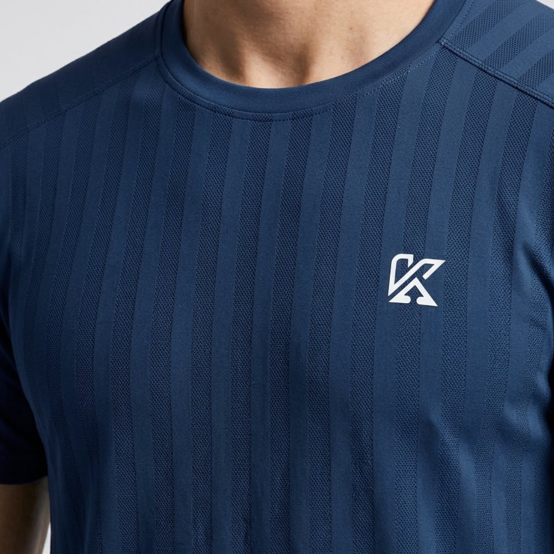 Zyron Mesh Navy T-Shirt for Men