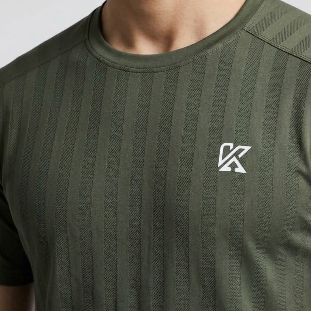 Zyron Mesh Green T-Shirt for Men